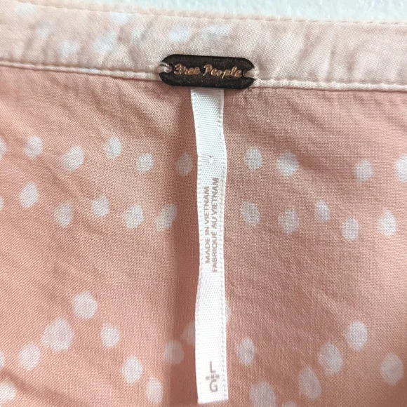 Free People Tunic Mini Dress Large Pastel Boho Womens Shibori Creamsicle - Picture 4 of 5